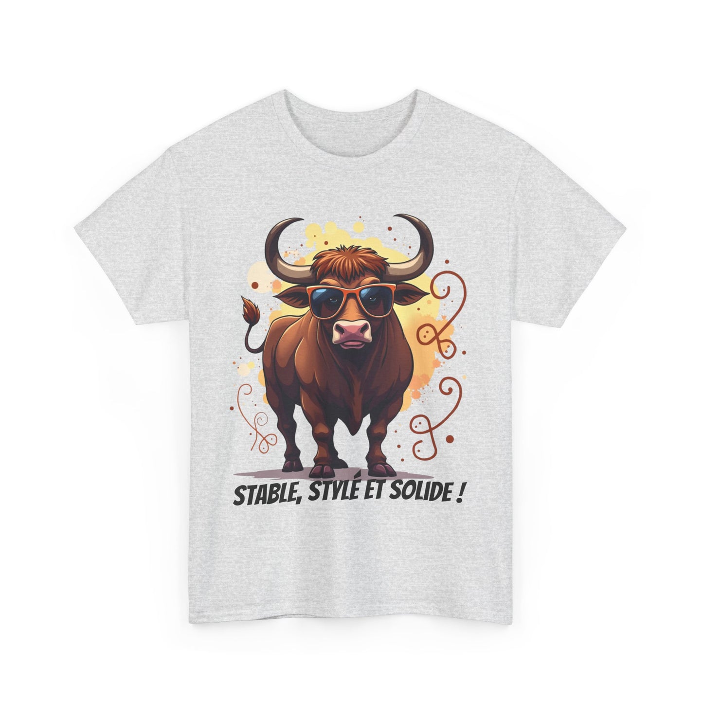 T-shirt Taureau Stable, Stylé et Solide  Cadeau zodiaque streetwear original
