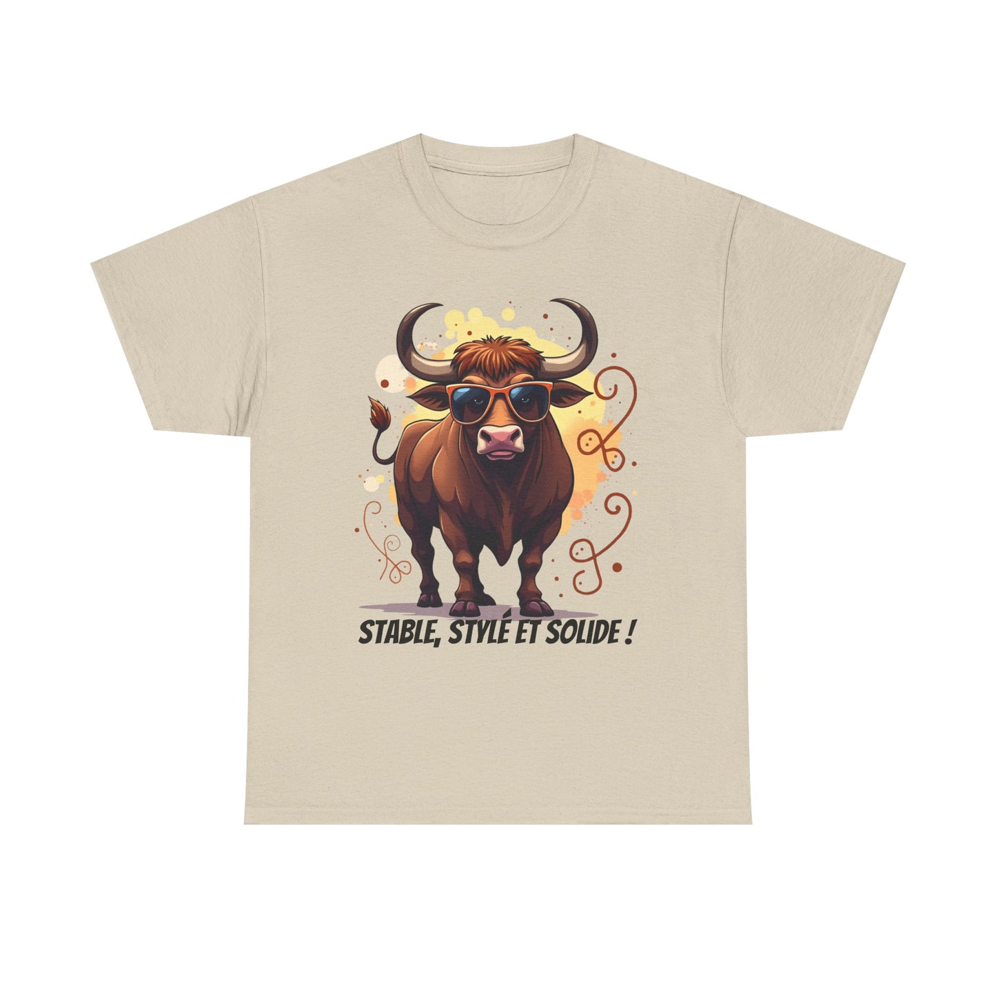T-shirt Taureau Stable, Stylé et Solide  Cadeau zodiaque streetwear original