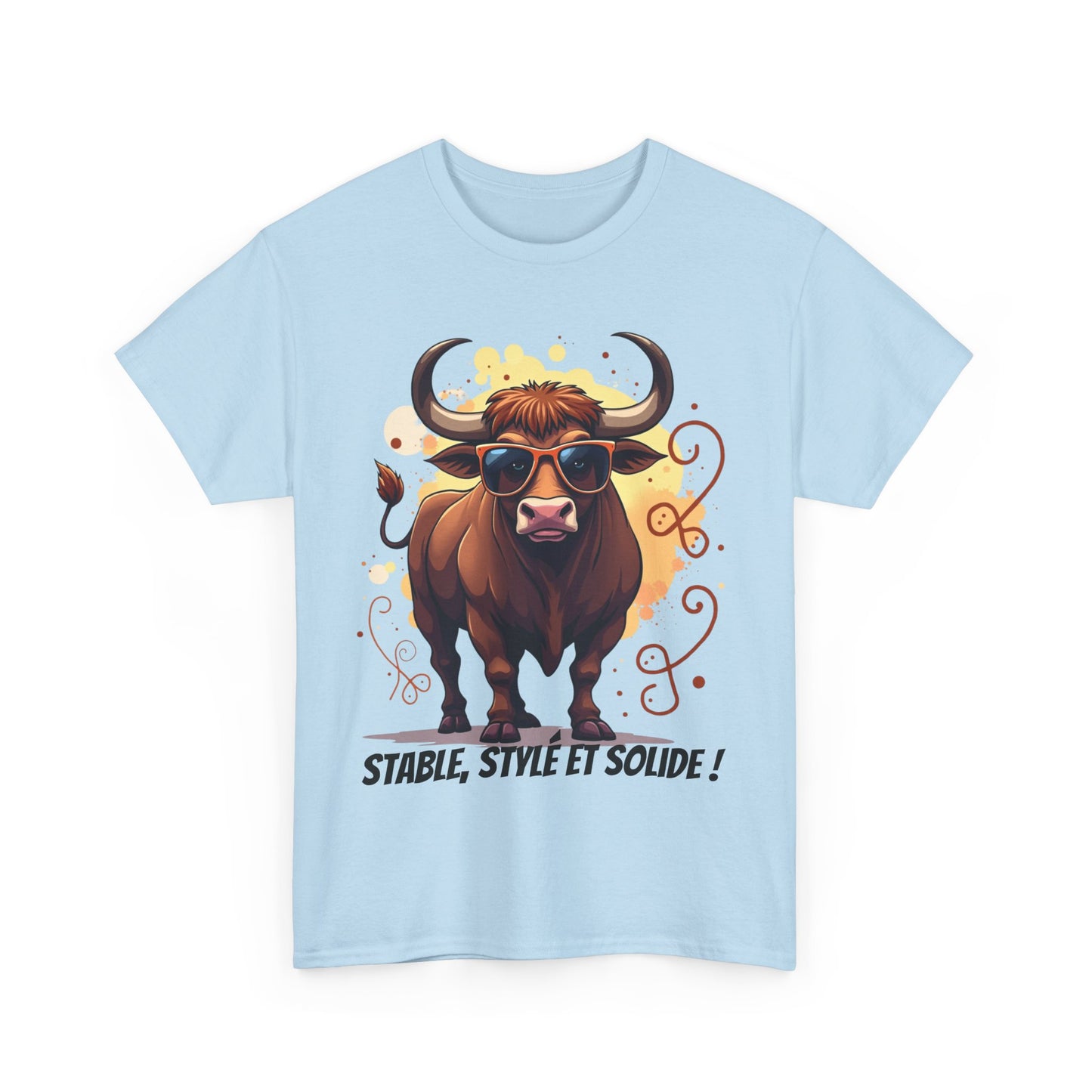 T-shirt Taureau Stable, Stylé et Solide  Cadeau zodiaque streetwear original