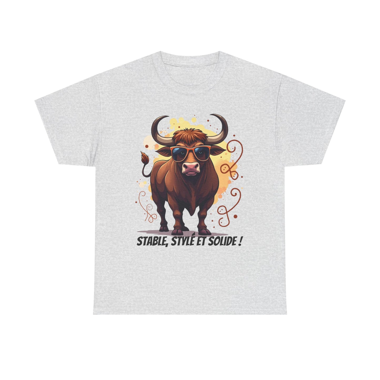 T-shirt Taureau Stable, Stylé et Solide  Cadeau zodiaque streetwear original