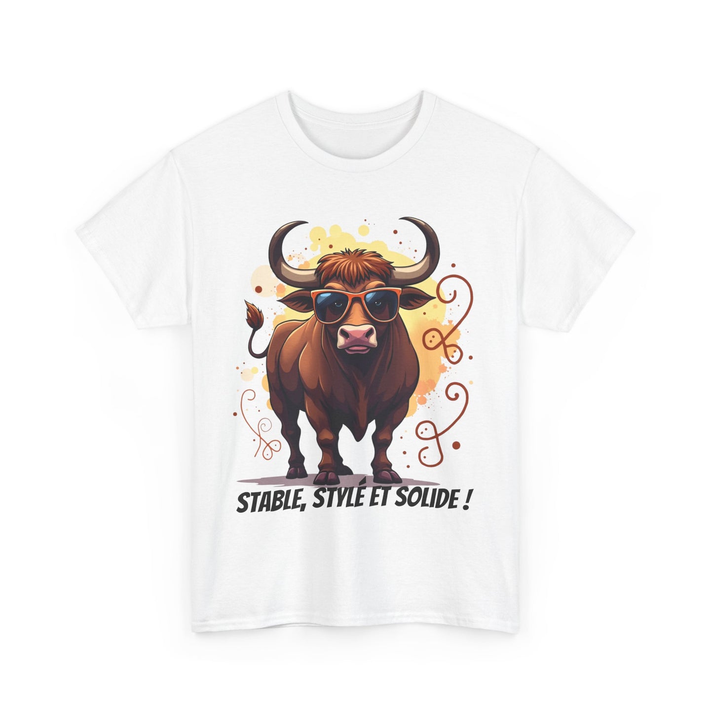 T-shirt Taureau Stable, Stylé et Solide  Cadeau zodiaque streetwear original