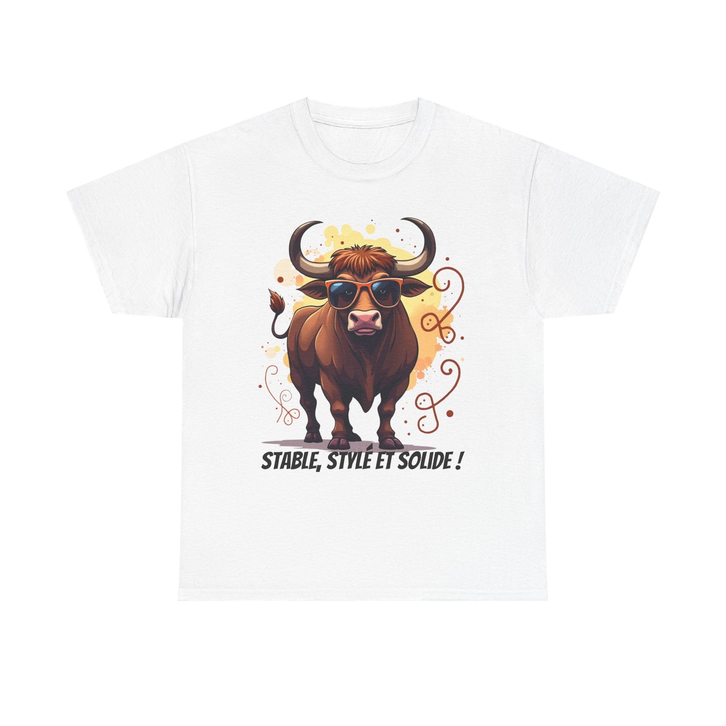 T-shirt Taureau Stable, Stylé et Solide  Cadeau zodiaque streetwear original