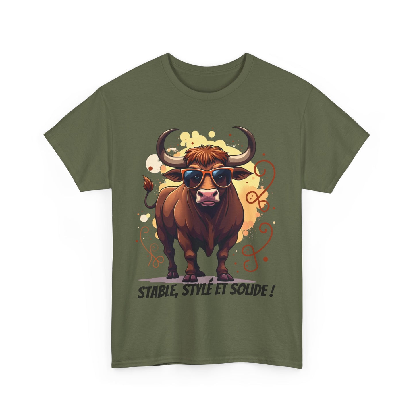 T-shirt Taureau Stable, Stylé et Solide  Cadeau zodiaque streetwear original