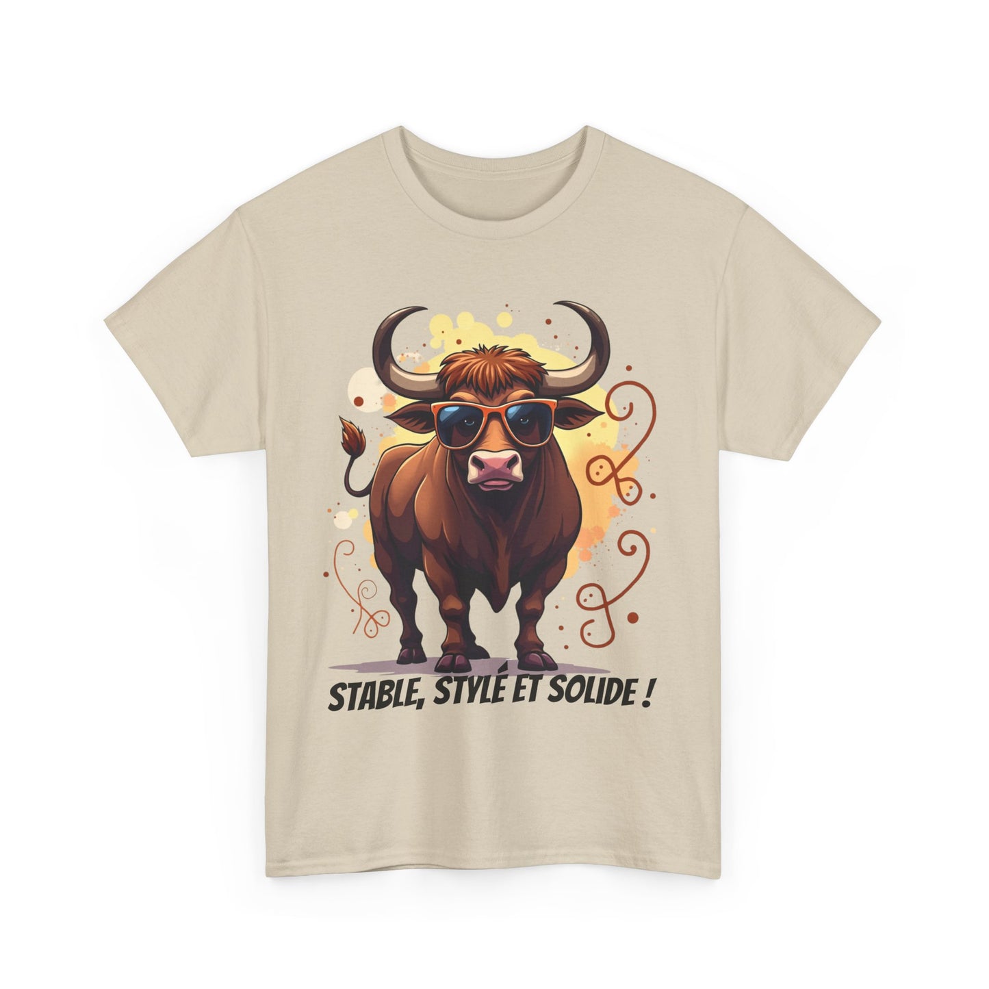 T-shirt Taureau Stable, Stylé et Solide  Cadeau zodiaque streetwear original