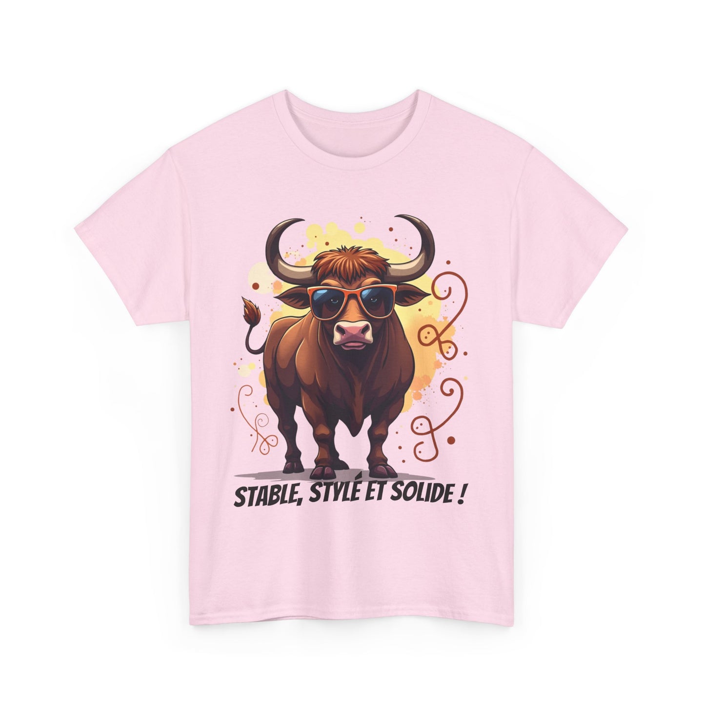 T-shirt Taureau Stable, Stylé et Solide  Cadeau zodiaque streetwear original