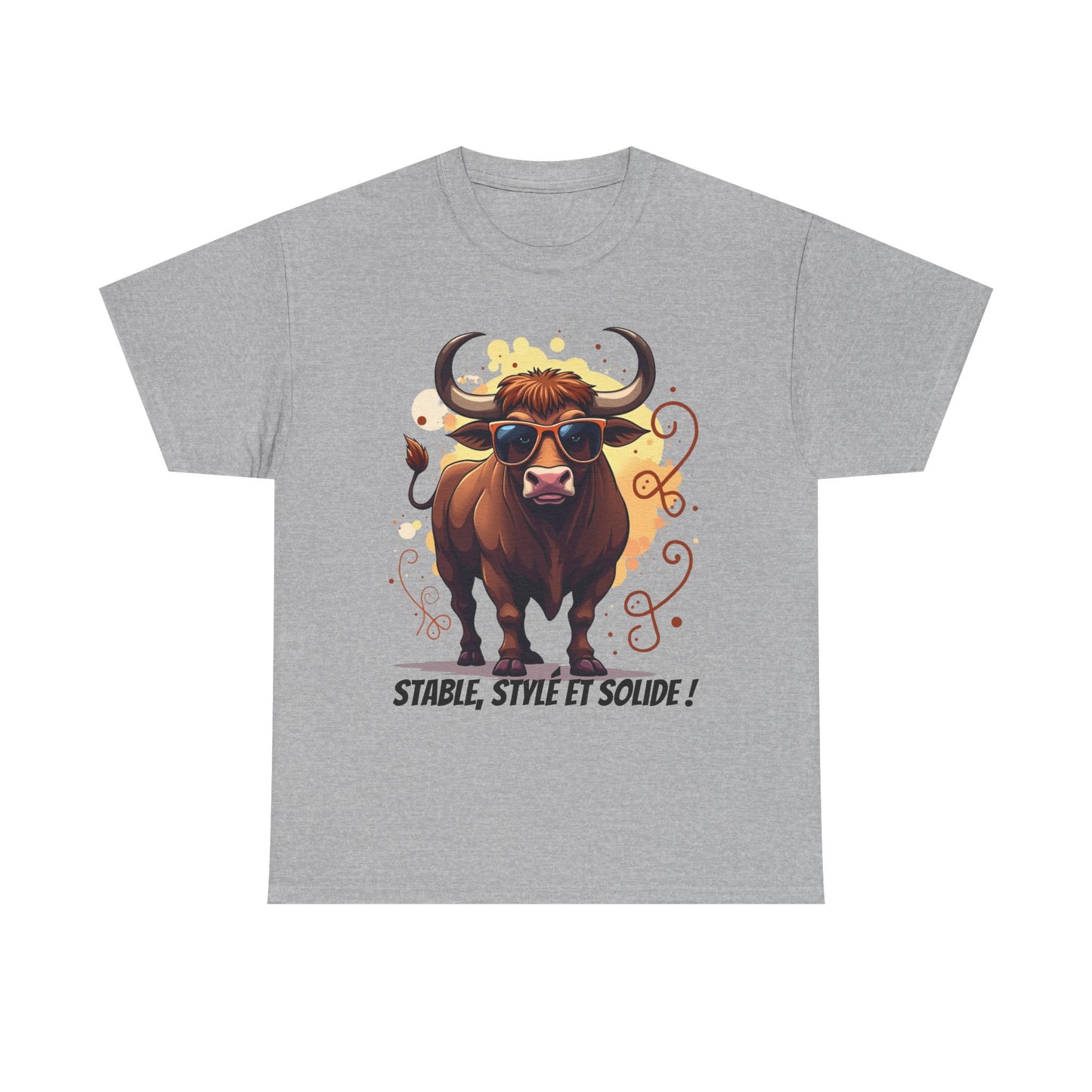 T-shirt Taureau Stable, Stylé et Solide  Cadeau zodiaque streetwear original